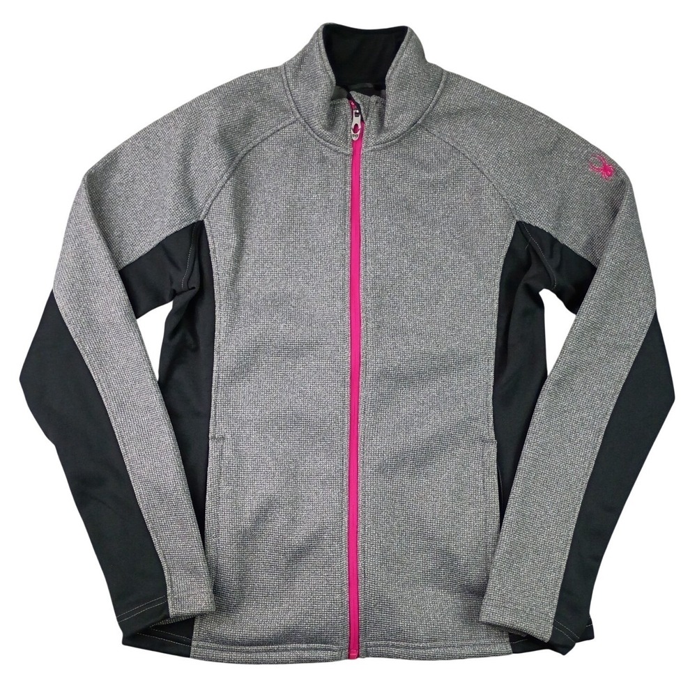 Spyder Womens Large Full Zip Fleece Jacket Warm Outdoor Performance Activewear